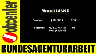 JOB CENTER  Pflegegeld bis 1000 € wird  NICHT  auf Leistung angerechnet [upl. by Genie918]