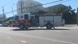 Paterson Fire Department Battalion 1 Squad 6 And Rescue 2 Responding From Quarters In Paterson NJ 🚒🚒 [upl. by Nidak745]