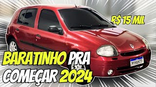 6 CARROS BARATOS USADOS ATÉ 15 MIL REAIS Pra Começar 2024 DE CARRO NOVO [upl. by Alfy]