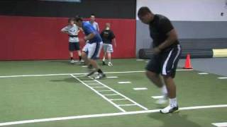 Coach Doyle Offensive Line drills for football agility 42811 [upl. by Pylle370]