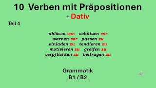 10 Verben mit Präpositionen  Dativ 4 [upl. by Bamford]