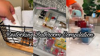 Bathroom Restocking ASMR Compilation  Tiktok  Tiktok Aesthetics [upl. by Etnovad]