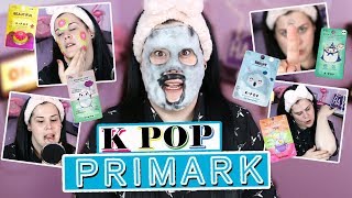 Cosmética Kpop PRIMARK  Probando mascarillas de Belleza Coreana [upl. by Bibah639]