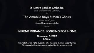 Amabile Boys and Mens Choirs  In Remembrance Longing For Home [upl. by Aiak]