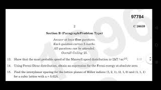 6th sem bsc physics statistical physics2022 year question paper calicut university [upl. by Ees]