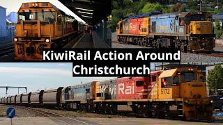 KiwiRail Action Around Christchurch HD Drone Footage [upl. by Aicyle]