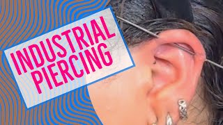 Industrial Piercing freehand with needle [upl. by Dhiren]