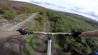 Whinstone Lee Tor Descent towards CuttroatLadybower mtb Gopro [upl. by Koral]