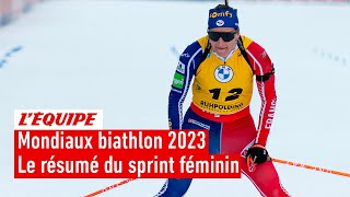 Biathlon 2022  Sophie Chauveau signe une surprenante 4e place sur le sprint remporté par Magnusson [upl. by Yelsel908]