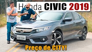 Honda CIVIC EXL 2019 usado e pouco rodado com preço de CITY novo A versão aspirada vale a pena [upl. by Ummersen176]