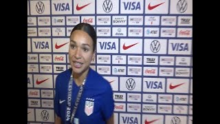 Postgame reaction from Sophia Smith after USWNTs win over Canada in SheBelieves Cup Final [upl. by Atsyrc]