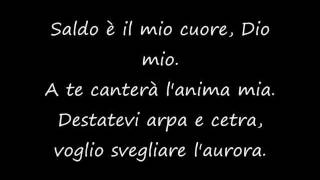 Saldo è il mio cuore  Marco Frisina testo [upl. by Ban980]