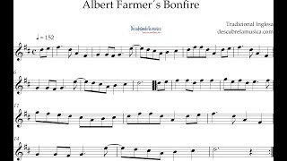 Albert Farmer´s Bonfire Partitura para flauta dulce [upl. by Stevana]