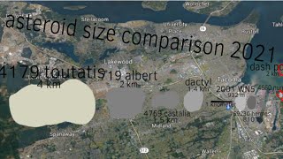 Asteroid size comparison 2021 NO COPYRIGHT CLAIM ALLOWED [upl. by Sedinoel252]