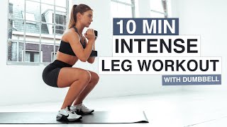 10 MIN INTENSE LEAN LEGS WORKOUT  With Dumbbell [upl. by Grube]