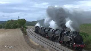 Longueville  train de machines à vapeur [upl. by Rehpatsirhc892]