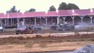 Hartford fair croton ohio demolition derby 2013 super mod heat part 2 [upl. by Malva170]