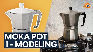 Blender Tutorial  Modeling a Moka Pot 13 [upl. by Etteyafal638]