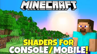 Mojang Released SHADERS For Minecraft Consoles amp Mobile Minecraft Bedrock Shaders [upl. by Bodwell919]