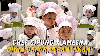 PIZZA BUATAN CHEF CIPUNG GOSONG AMEENA RELA KE ANDARA BANTUIN CIPUNG MASAK [upl. by Uria]