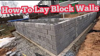 How To Lay Block Walls [upl. by Htyderem31]