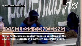 Mayor Keith James ignores questions about homeless crisis in West Palm Beach [upl. by Inalem]