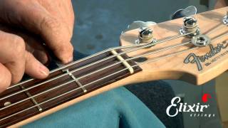 Setting Up Your Bass Guitar Nut Action Height Adjustment Step 3 of 4  ELIXIR Strings [upl. by Gibb]