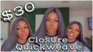 How To Do A Closure Quickweave  Ft Organique Mastermix [upl. by Mcmurry592]