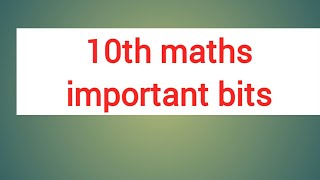 10th maths important bits part b questions paper1  sri pragna [upl. by Rianon]