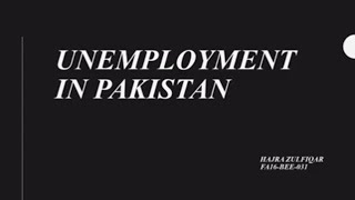 Unemployment in Pakistan Reasons of Unemployment in Pakistan [upl. by Atinuj395]