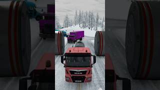 Man Truck vs Huge Bollards Crash Part160 [upl. by Ymaral]