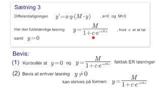 Bevis for løsningsformel den logistiske differentialligning [upl. by Walden]