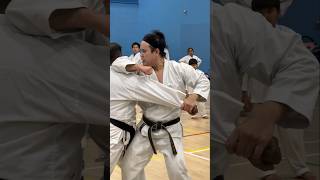 Basic Kihon moving in an angle with suri ashi karate karatedo kihon kumite martialarts [upl. by Asnarepse]