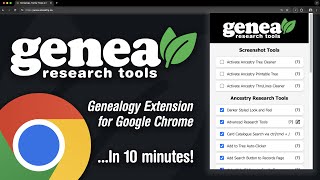 Genealogy Assistant for Google Chrome All features in 10 minutes [upl. by Anaud]