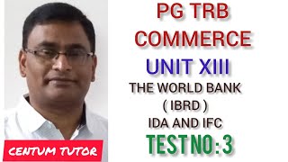 PG TRB COMMERCE UNIT XV BANKING AND FINANCE TEST NO  3 [upl. by Eal]