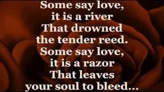 THE ROSE Lyrics  BETTE MIDLER [upl. by Jazmin528]