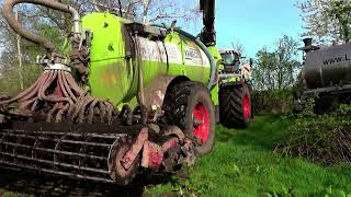 Bodenbearbeitung mit Gärreste Einarbeitung 2023 mit Claas Xerion 4000 Saddle Trac Teil 2 [upl. by Hplodnar]