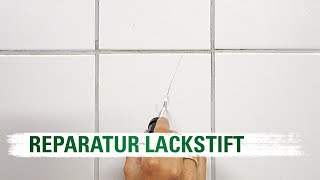 Fliesen ausbessern mit Reparatur Lackstift  Jaeger [upl. by Eldreda]