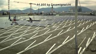 Errichtung der Photovoltaikanlage auf der Messe Graz  Energie Graz [upl. by Sproul]