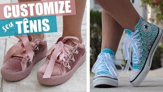 👟 DIY COMO CUSTOMIZAR TÊNIS 2 IDEIAS DE CUSTOMIZAÇÃO DE TÊNIS [upl. by Elitnahc]