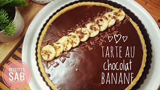 tarte au chocolat banane 🥧🍌🍫 تارت الشوكولاطة والموز [upl. by Demetra]