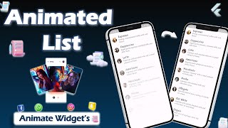 List View Animation  Animate widget in flutter [upl. by Yellek205]