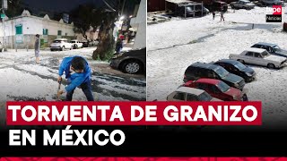 México tormenta de granizo provoca cierre de vías [upl. by Eibbil195]