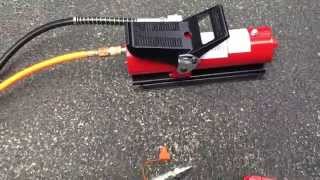 10000 PSI Air Hydraulic Control Foot Pump [upl. by Eniahpets65]