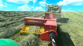 Baling Hay On A Dairy Farm l 1st Crop Small Square Bales l 2024 Hay Season [upl. by Weidar]