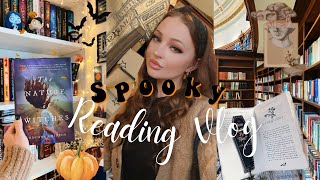 Spooky autumnal reading vlog 🍁 book hauls witchy books amp woodland walks [upl. by Ociral]