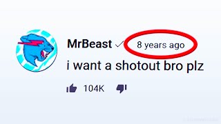 MrBeast Asking For A Shoutout 8 YEARS Ago [upl. by Anaugahs]