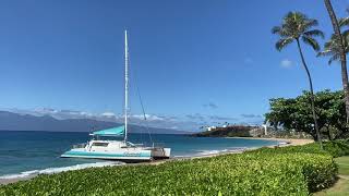 Teralani Catamarans on Ka’anapali Beach  Maui Hawaii  October 5 2020 [upl. by Olbap]