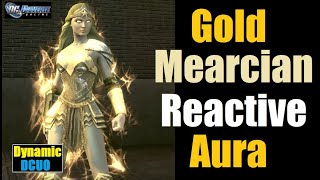 DCUO  Gold Mearcian Reactive Aura  Resurgence Time Capsule DC Universe Online [upl. by Ylhsa606]