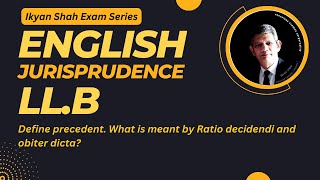 LLB 5 Years Define precedent What is meant by Ratio decidendi and obiter dicta [upl. by Ihcas]